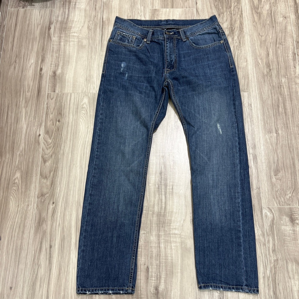 Jordan Craig Men's Slim Tapered Blue Jeans Size W34 L30